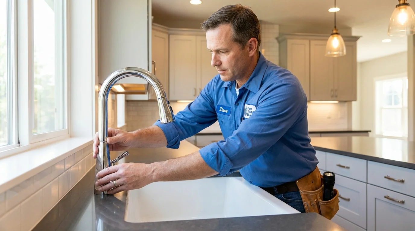 Kitchen faucet installation by Johns Plumbing LLC in Purchase